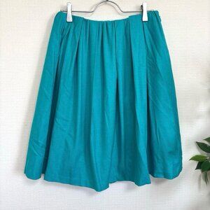 Dilena Flare Skirt Knee-Length Tuck Skirt Blue Spring/Summer M